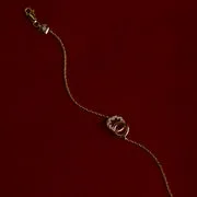 Astrid & Miyu Orbit Crystal bracelet doré pendentif cristal