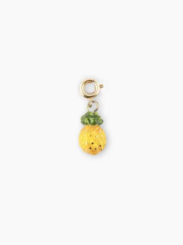 Nach Bijoux Charm's Ananas breloque dorée porcelaine