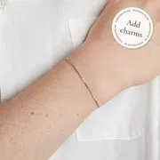 Astrid & Miyu Shoreditch Chain bracelet or blanc massif