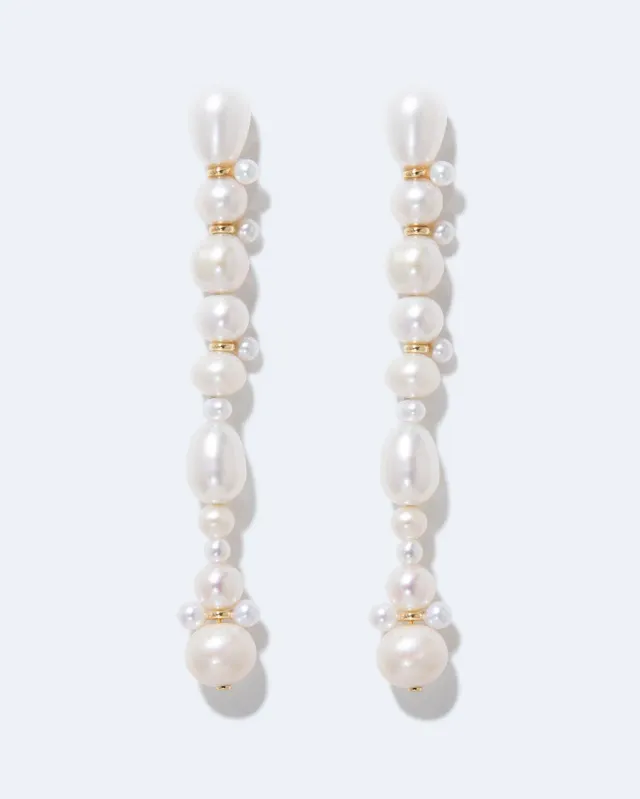 Completedworks Glitch boucles d'oreilles perle vermeil recyclé