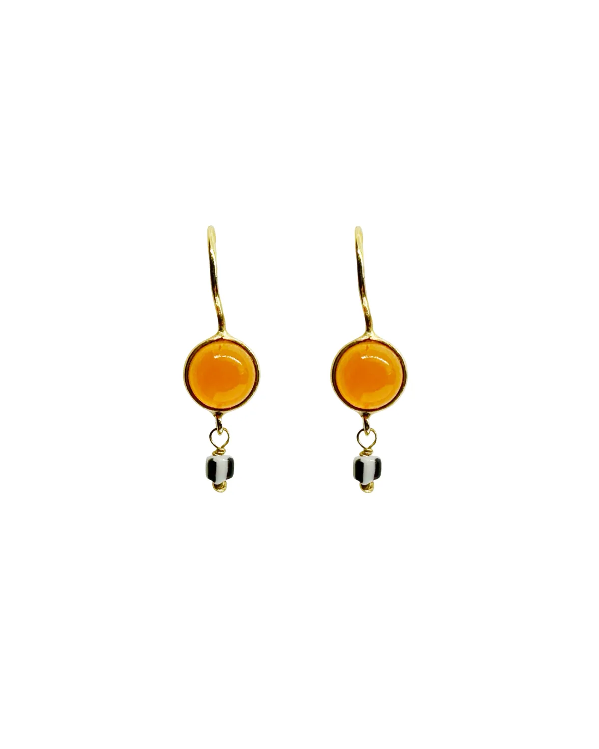 Le Fourbi de Capucine LF20A boucles d'oreilles cornaline 2,6 cm