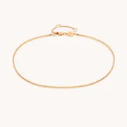 Astrid & Miyu Essential Curb bracelet cheville plaqué or