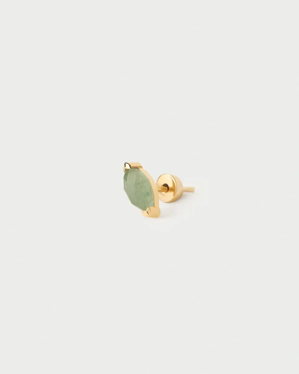 PDPAOLA Nomad boucle mono aventurine verte dorée