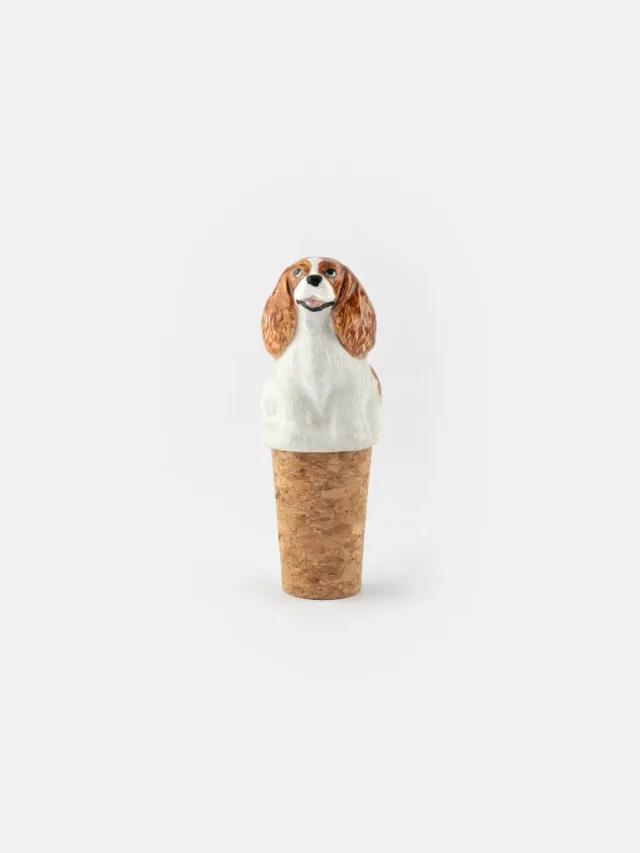 Nach Bijoux bouchon bouteille Cavalier King Charles marron liège