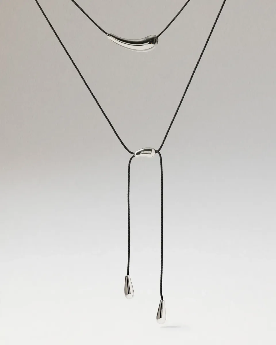 PDPAOLA Orbit collier cordon argenté