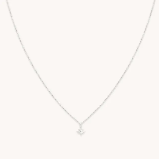 Astrid & Miyu Star collier or blanc topaze blanche
