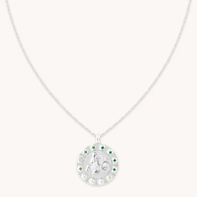 Astrid & Miyu Capricorn collier pendentif Bold Zodiac argent