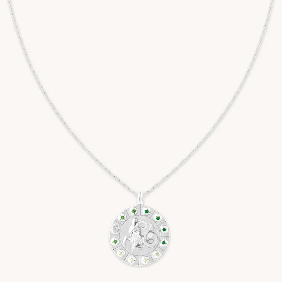 Astrid & Miyu Capricorn collier pendentif Bold Zodiac argent