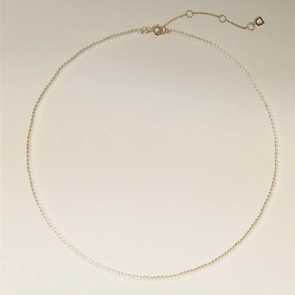 Astrid & Miyu Pearl collier perles or massif