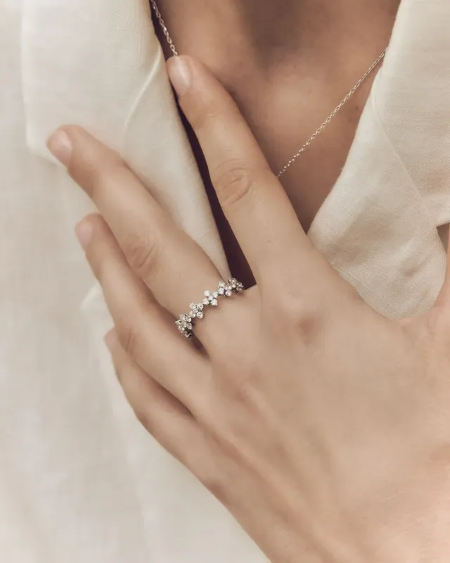 PDPAOLA Maggie bague or blanc 4 diamants