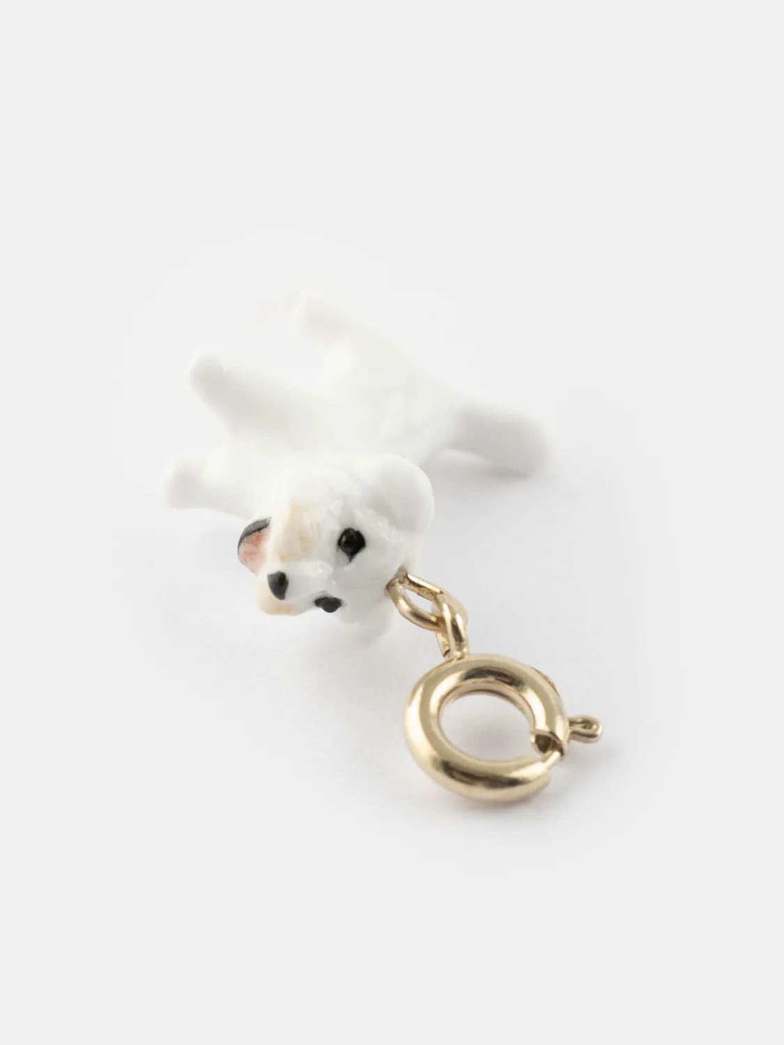 Nach Bijoux charm's chien coton de Tulear charms porcelaine