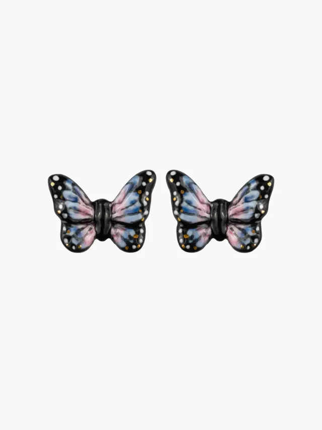 Nach Bijoux papillon de nuit boucles puces 1 cm