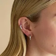Astrid & Miyu Curved Marquise piercing titane platine