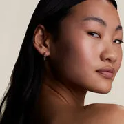 Astrid & Miyu Sunset Pear créoles argent perle