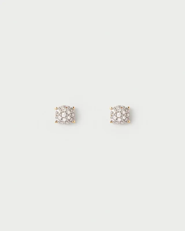 PDPAOLA Dona clous oreilles or diamants 0,09 ct
