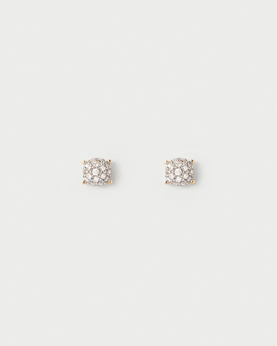 PDPAOLA Dona clous oreilles or diamants 0,09 ct