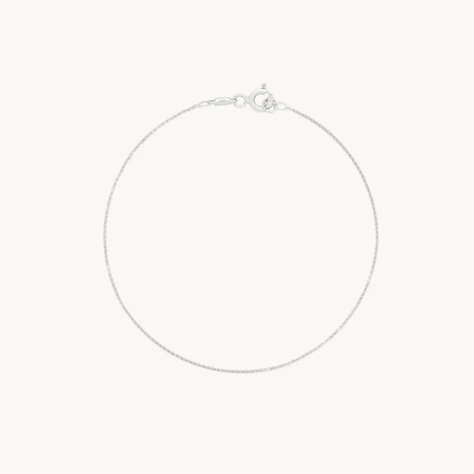 Astrid & Miyu Shoreditch Chain bracelet or blanc massif