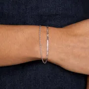 Astrid & Miyu Illusion bracelet double chaîne argent