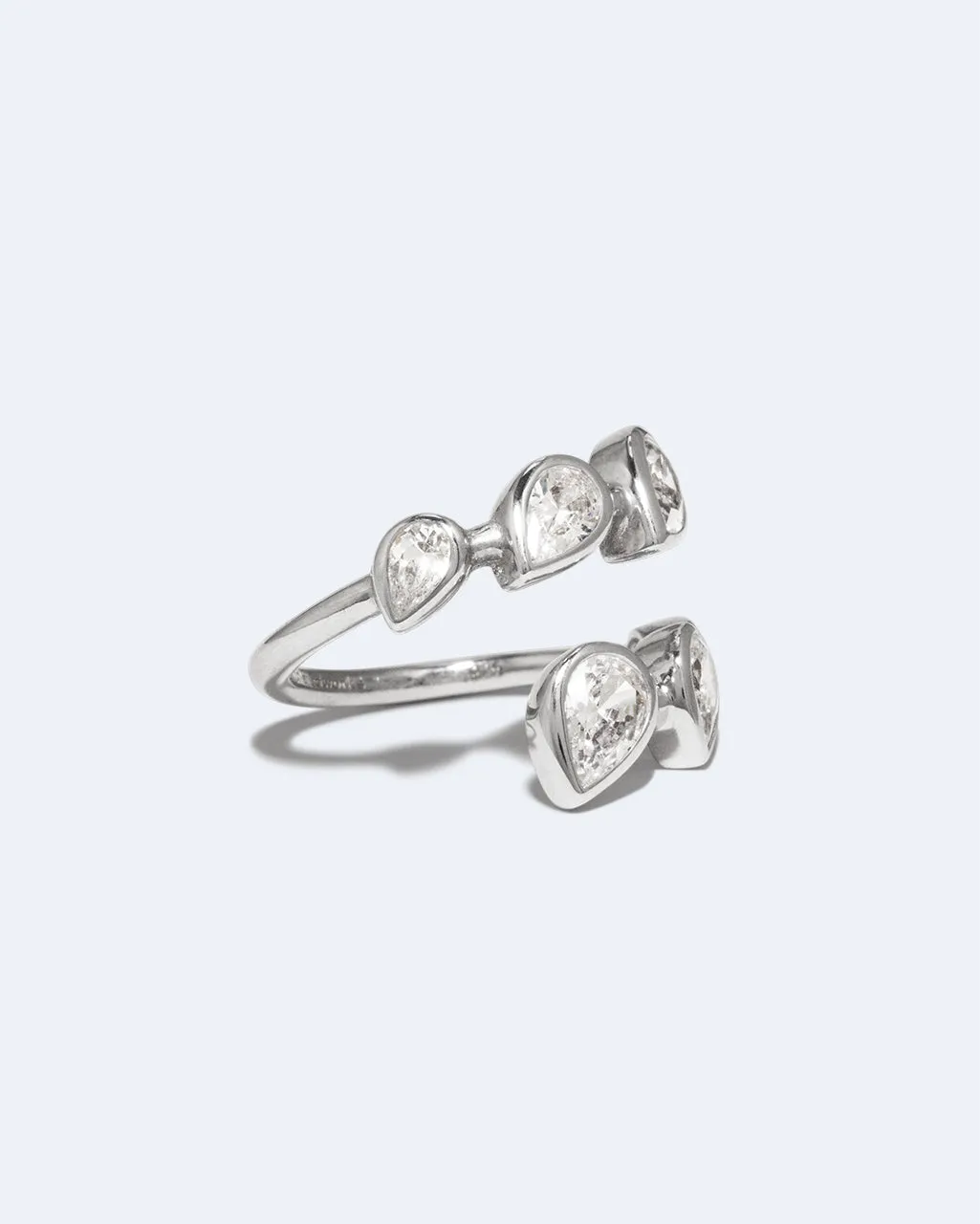 Completedworks Arc bague zirconia argent recyclé