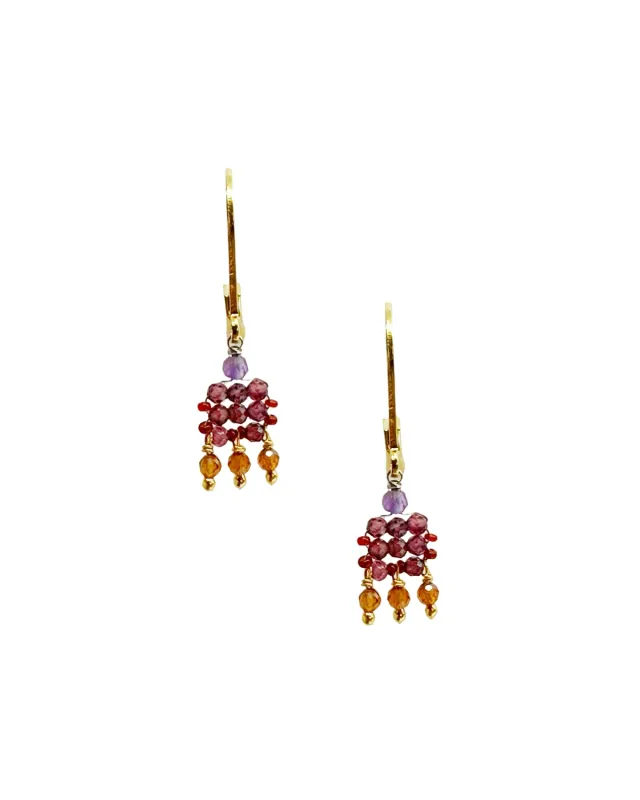 Le Fourbi de Capucine Z21 boucles grenat 3 cm