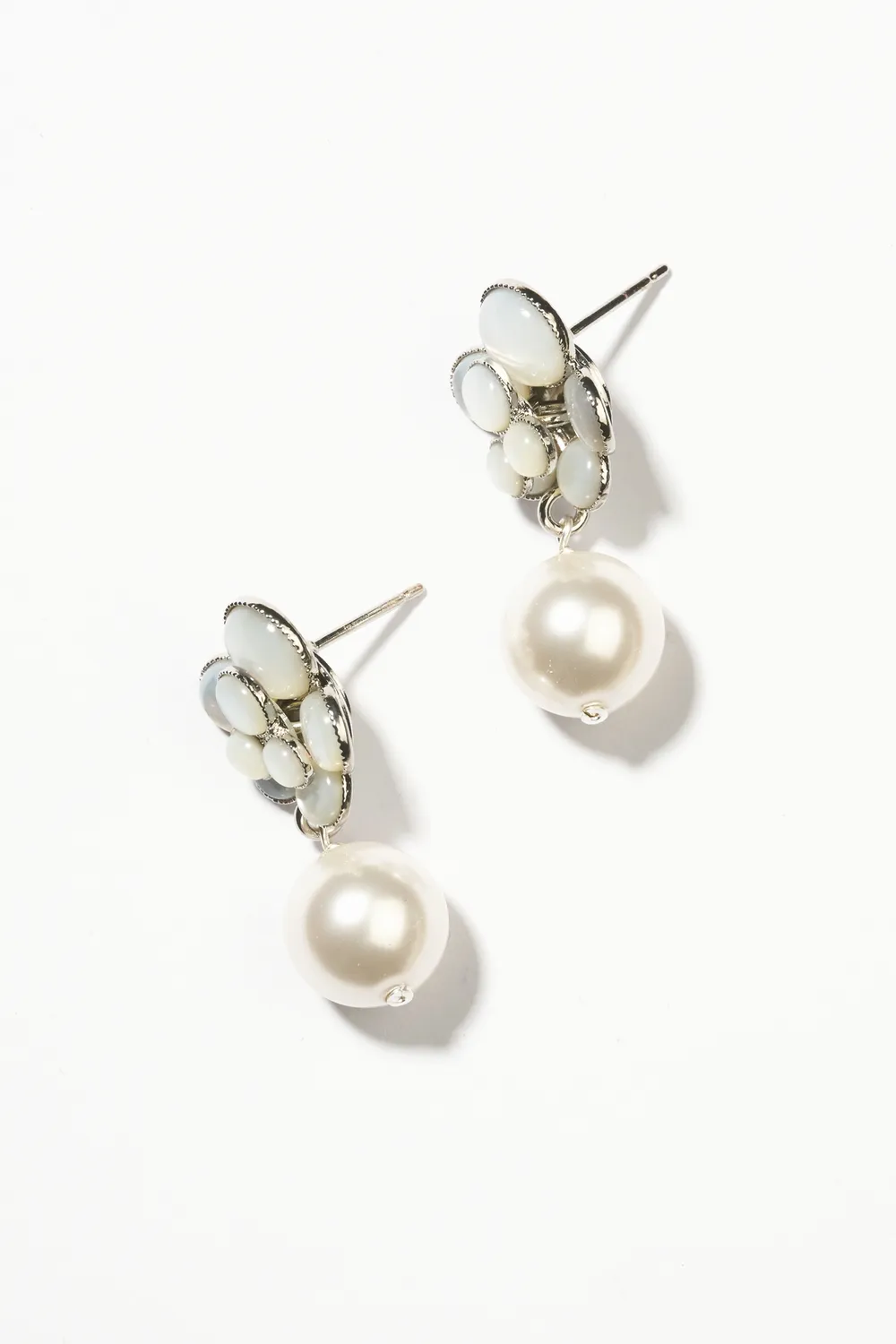 Philippe Ferrandis Cielo boucles clous nacre palladium perles