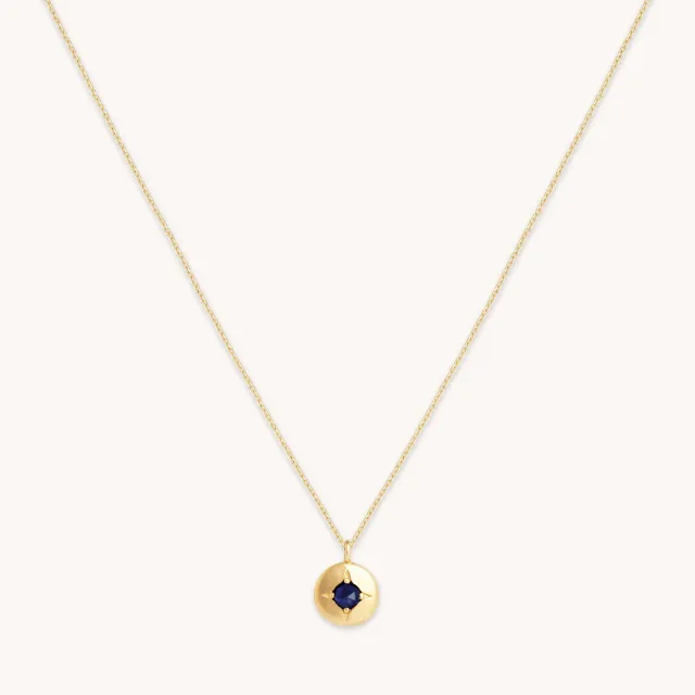 Astrid & Miyu September Sapphire collier or massif saphir