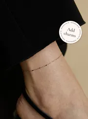 Astrid & Miyu Story Chain bracelet cheville or blanc