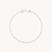 Astrid & Miyu Scalloped Tennis bracelet argent pierres