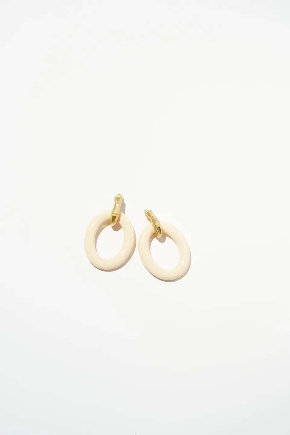 Philippe Ferrandis Bambou boucles d’oreilles percées dorées