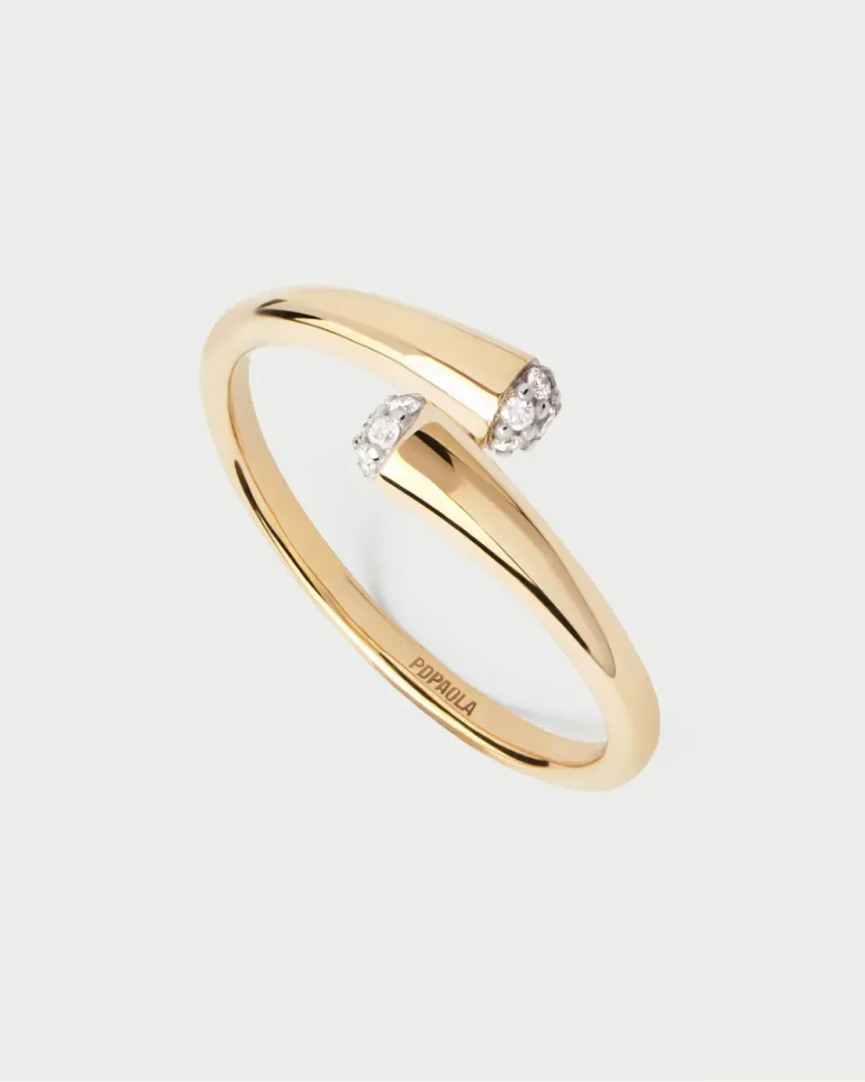 PDPAOLA Eclipse bague or diamants 0.09 carat