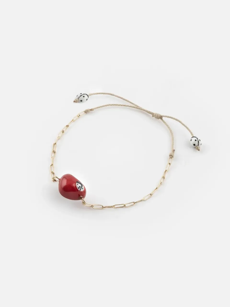 Nach Bijoux Chérie Cherry bracelet cœur porcelaine