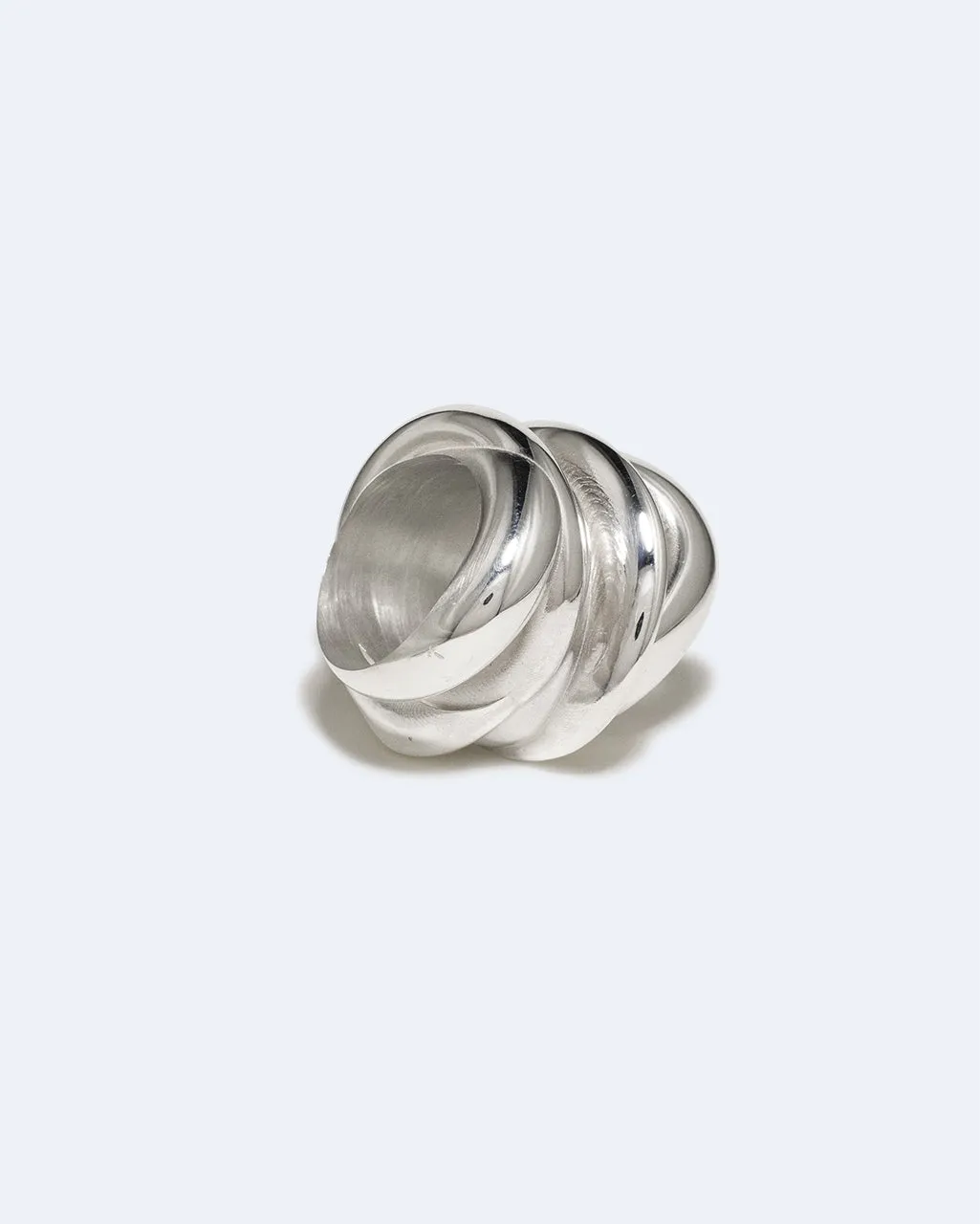 Completedworks Off-World bague plaqué platine sculptée