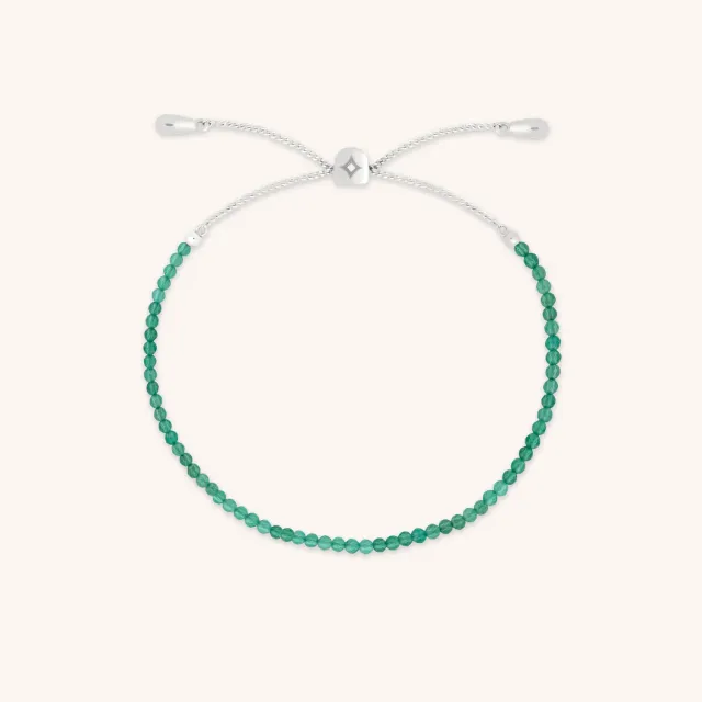 Astrid & Miyu Agate May bracelet perles or blanc