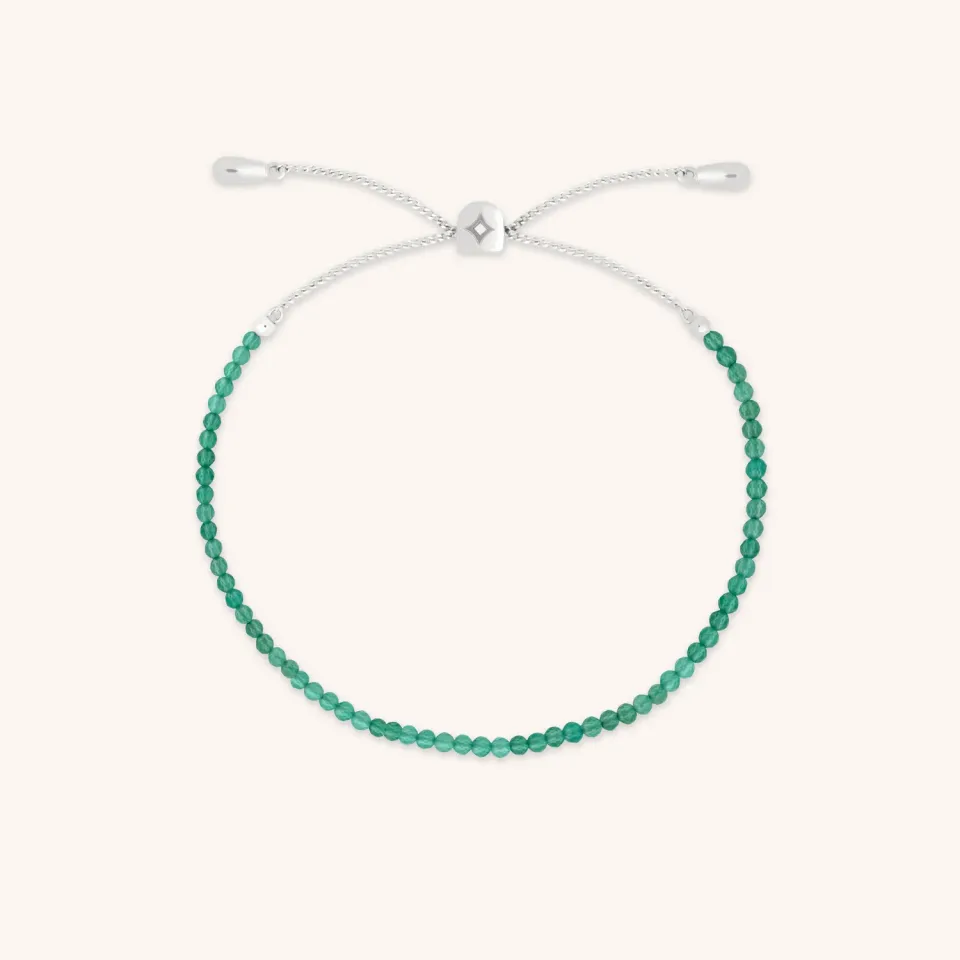Astrid & Miyu Agate May bracelet perles or blanc
