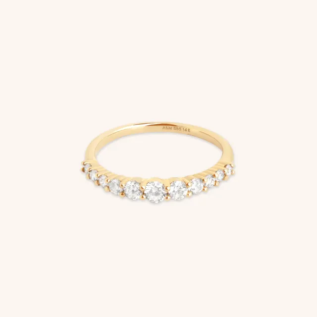 Astrid & Miyu Diamond Eternity bague or massif diamants