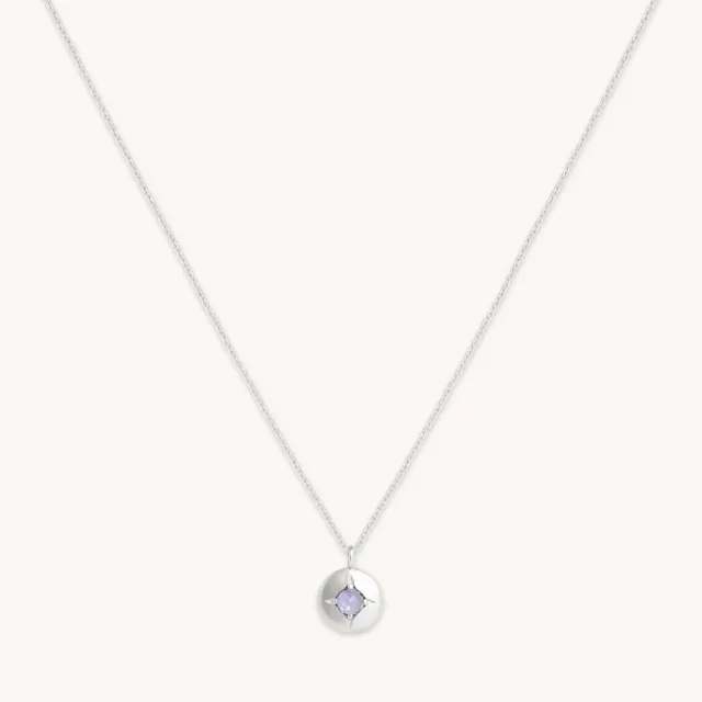 Astrid & Miyu December Tanzanite collier or blanc massif