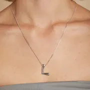 Astrid & Miyu L Initial collier argent lettre L
