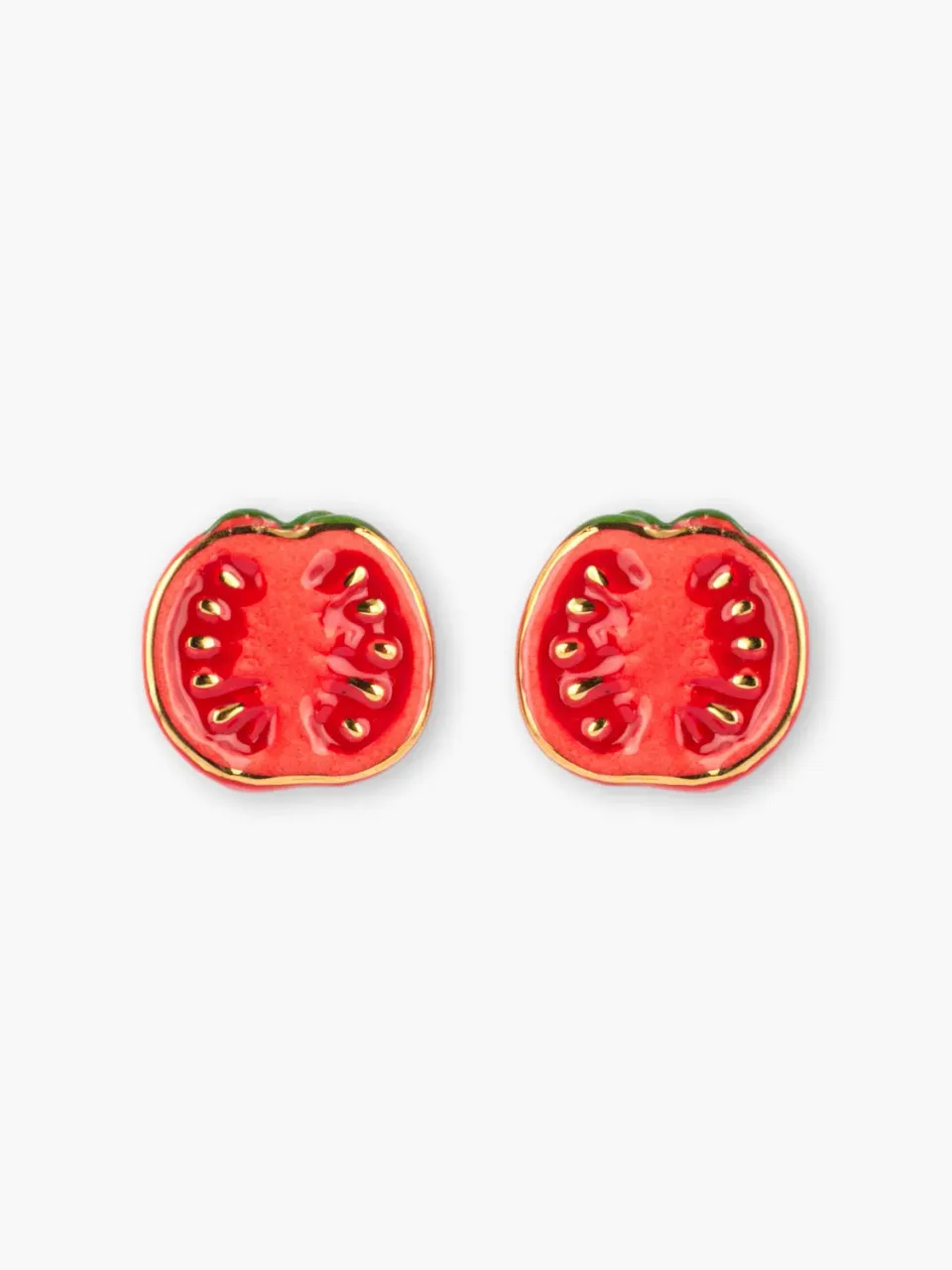 Nach Bijoux Maxi tomate boucles d'oreilles puces rouges