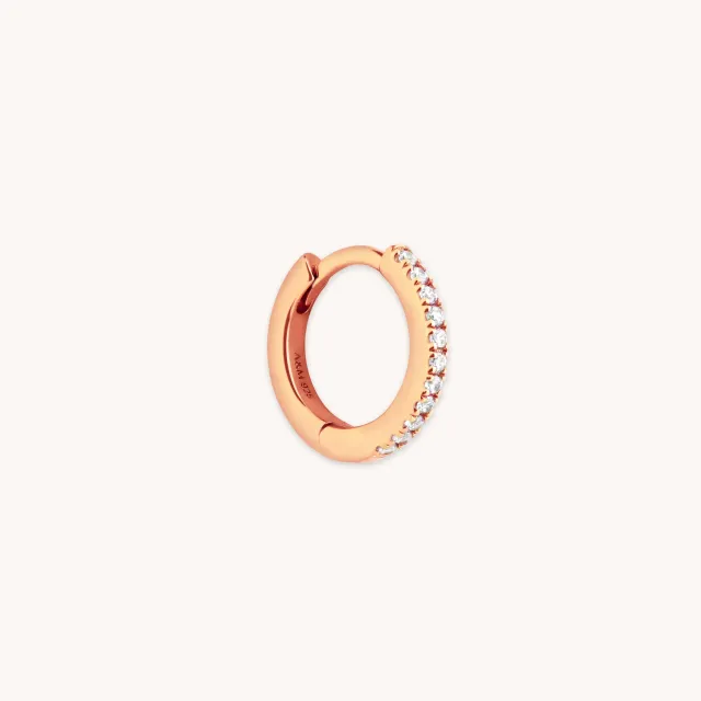 Astrid & Miyu Jewelled Hoop créole or rose pierre