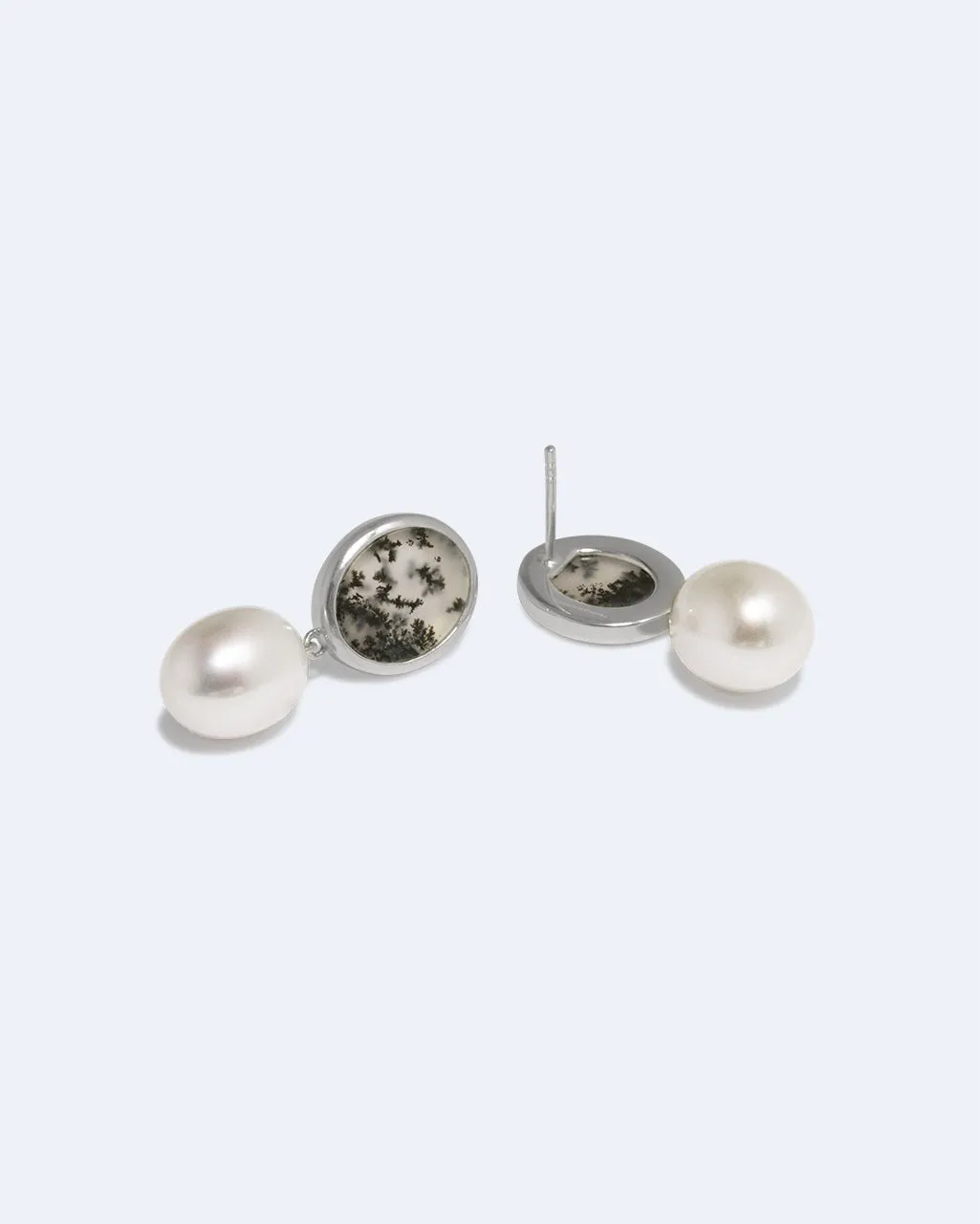 Completedworks Heath boucles d'oreilles perle agate argent