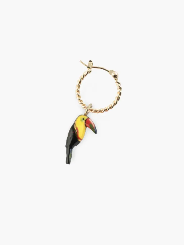 Nach Bijoux toucan tropical mini créole porcelaine à l’unité