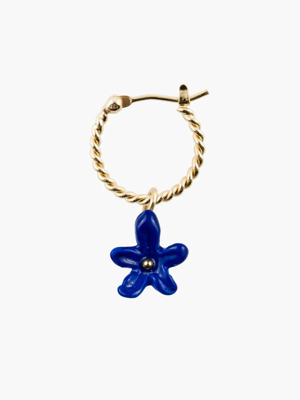 Nach Bijoux Mini créole Jasmin boucle d'oreille bleue à l'unité