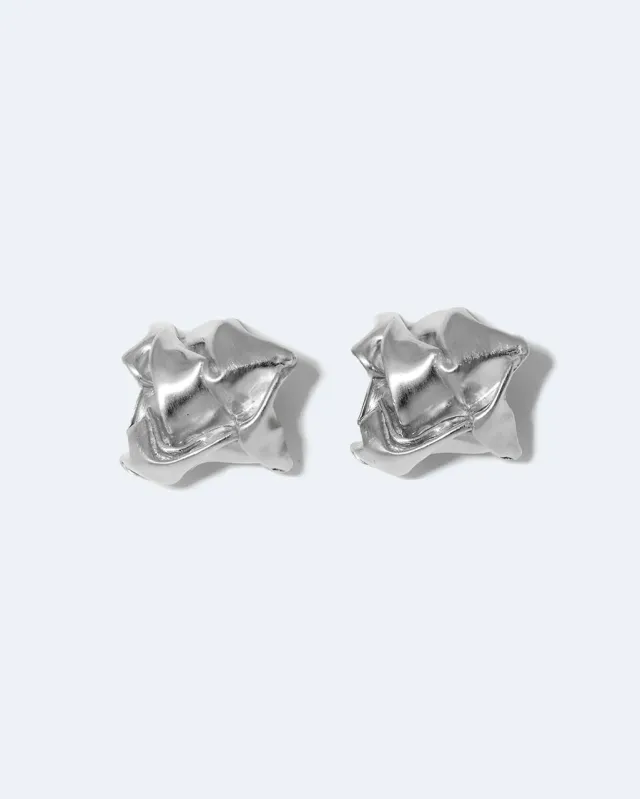 Completedworks Suburbs Crunched boucles d'oreilles argent recyclé
