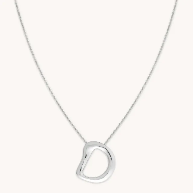 Astrid & Miyu D Initial Bold collier argent initiale D