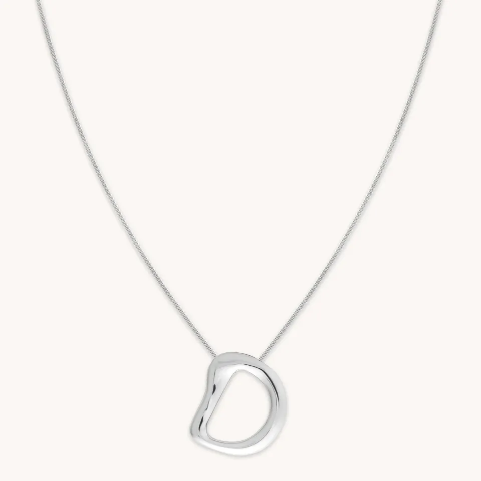 Astrid & Miyu D Initial Bold collier argent initiale D