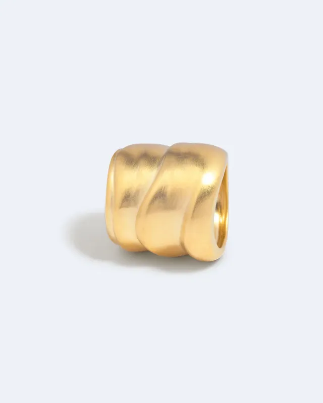 Completedworks Foreshore bague plaqué or satiné taille L