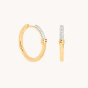 Astrid & Miyu Pavé Knot bague dorée noeud pavé