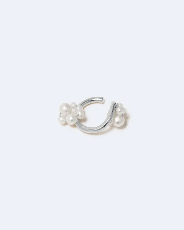 Completedworks Surfacing ear cuff perle argent recyclé