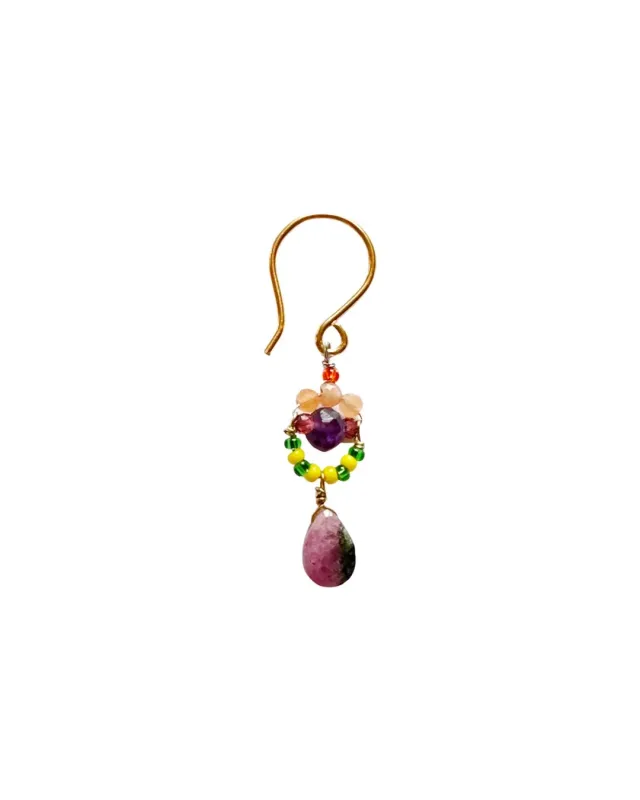 Le Fourbi de Capucine A1 boucles d'oreilles multi-pierres
