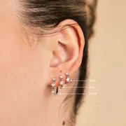Astrid & Miyu Heart Crystal Hoop créoles cœur argenté